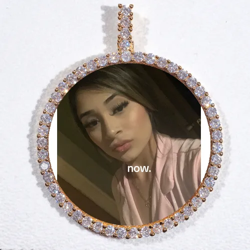 LARGE 3D CIRCLE CUSTOM PICTURE PENDANT sold by The GUU Shop