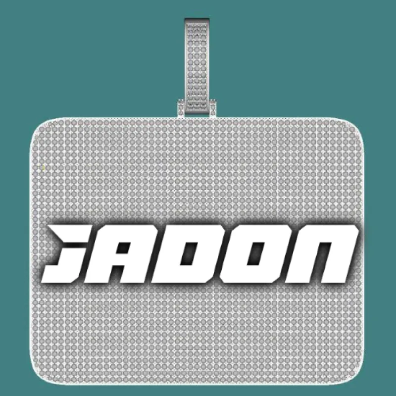 CUSTOM LETTER NECKLACE 3D BIG SQUARE sold by The GUU Shop