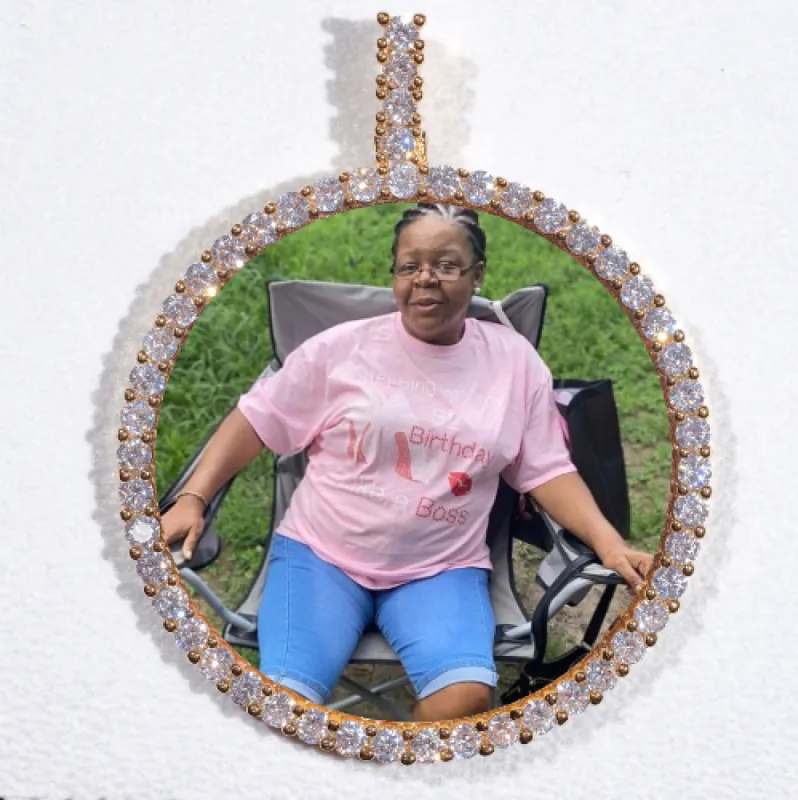 LARGE 3D CIRCLE CUSTOM PICTURE PENDANT sold by The GUU Shop