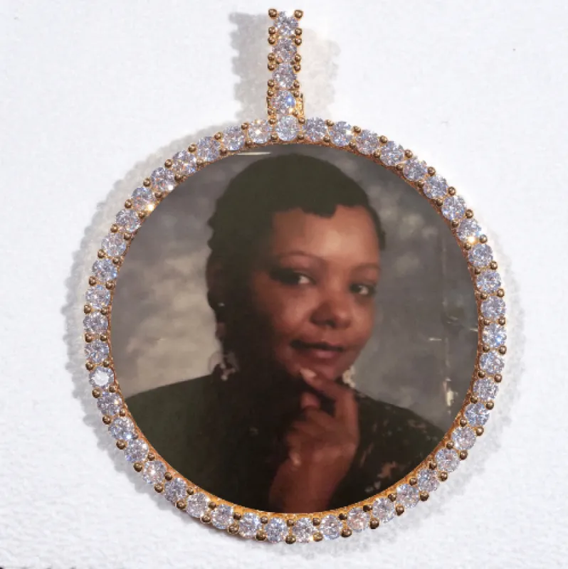 LARGE 3D CIRCLE CUSTOM PICTURE PENDANT sold by The GUU Shop