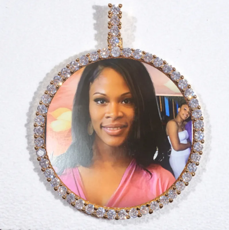 LARGE 3D CIRCLE CUSTOM PICTURE PENDANT sold by The GUU Shop