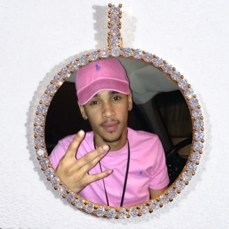 LARGE 3D CIRCLE CUSTOM PICTURE PENDANT sold by The GUU Shop