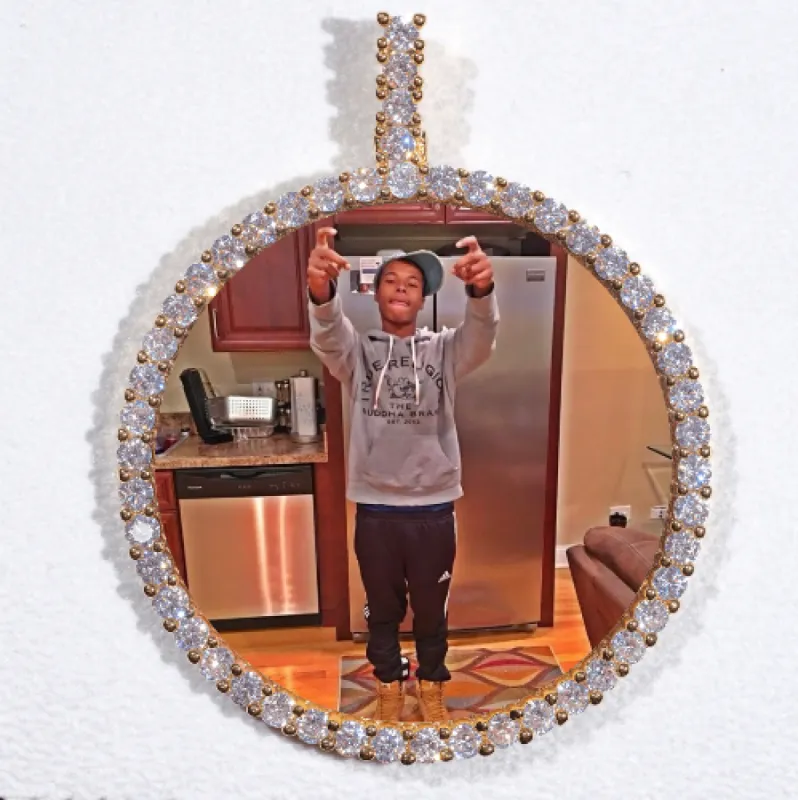 LARGE 3D CIRCLE CUSTOM PICTURE PENDANT sold by The GUU Shop