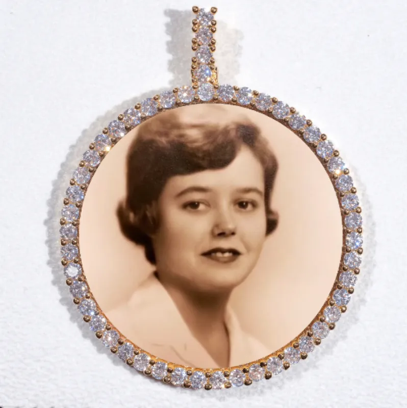 LARGE 3D CIRCLE CUSTOM PICTURE PENDANT sold by The GUU Shop