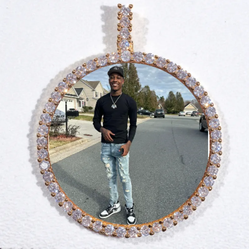LARGE 3D CIRCLE CUSTOM PICTURE PENDANT sold by The GUU Shop