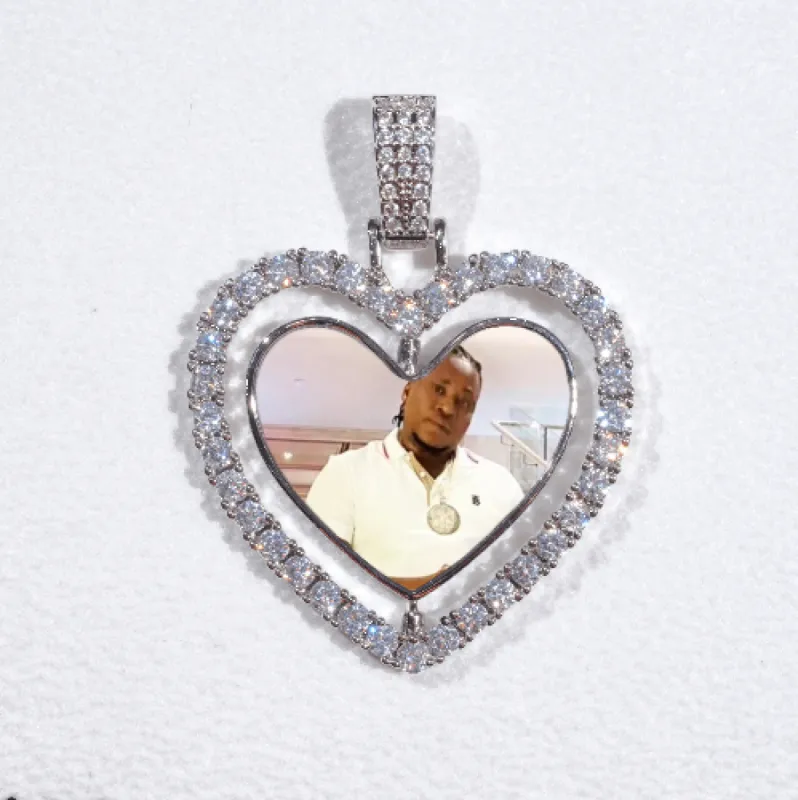 3D Spinning 2-Faced Heart Custom Picture Pendant sold by The GUU Shop