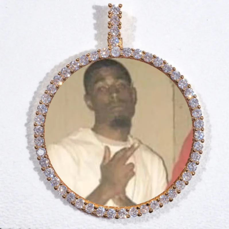 LARGE 3D CIRCLE CUSTOM PICTURE PENDANT sold by The GUU Shop