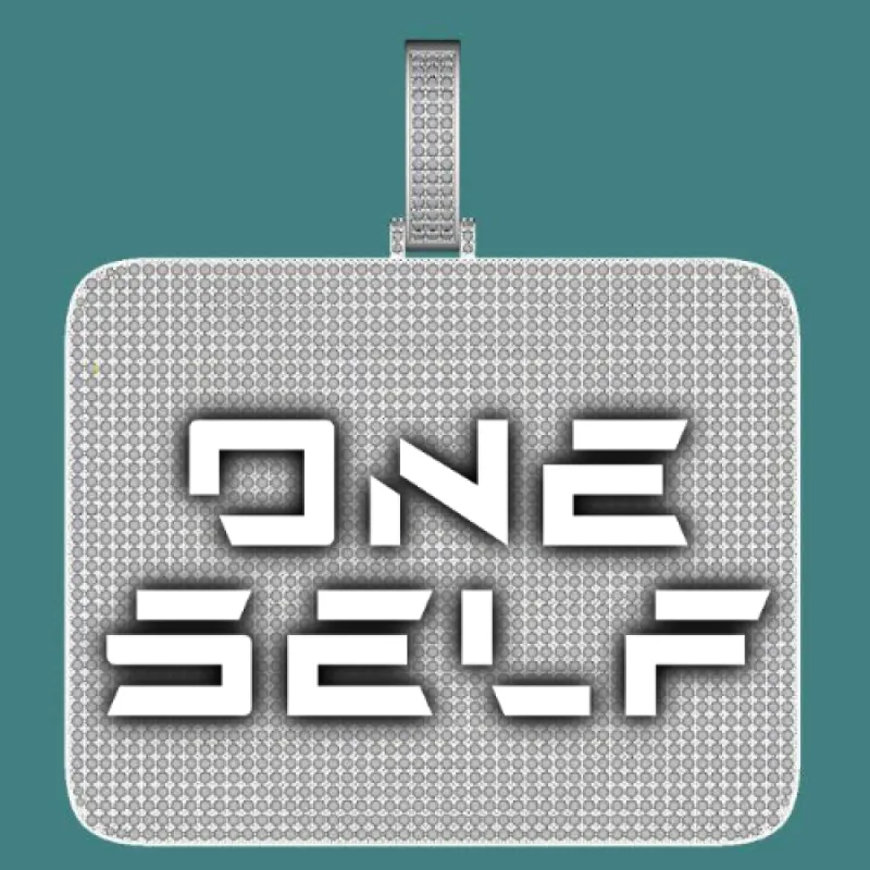 CUSTOM LETTER NECKLACE 3D BIG SQUARE sold by The GUU Shop