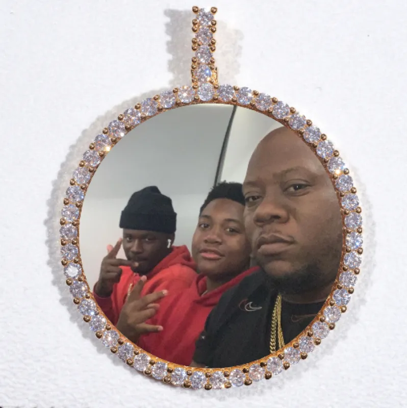 LARGE 3D CIRCLE CUSTOM PICTURE PENDANT sold by The GUU Shop