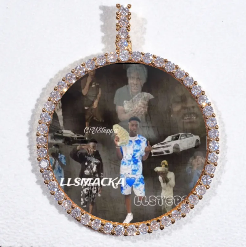 LARGE 3D CIRCLE CUSTOM PICTURE PENDANT sold by The GUU Shop