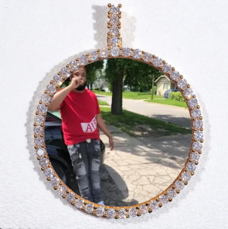 LARGE 3D CIRCLE CUSTOM PICTURE PENDANT sold by The GUU Shop