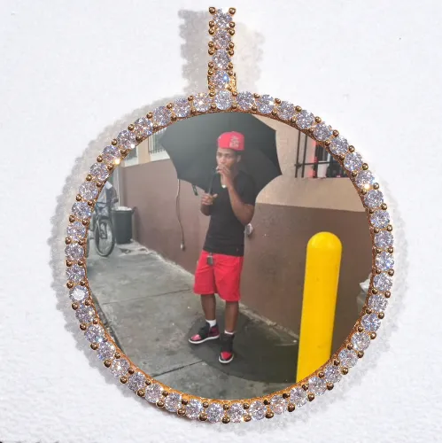 LARGE 3D CIRCLE CUSTOM PICTURE PENDANT sold by The GUU Shop