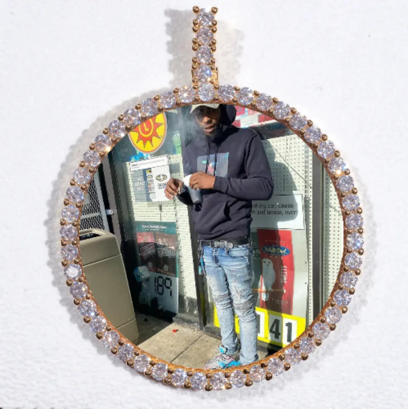 LARGE 3D CIRCLE CUSTOM PICTURE PENDANT sold by The GUU Shop