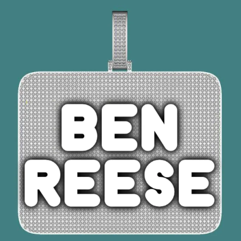 CUSTOM LETTER NECKLACE 3D BIG SQUARE sold by The GUU Shop