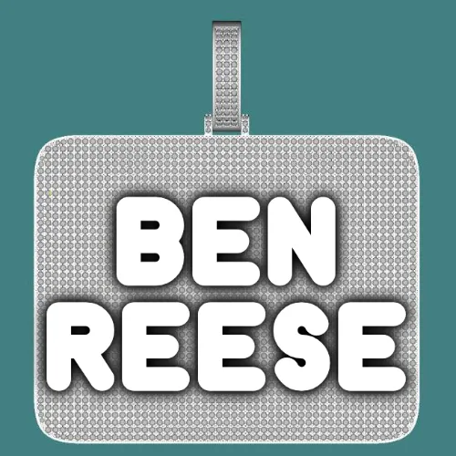 CUSTOM LETTER NECKLACE 3D BIG SQUARE sold by The GUU Shop