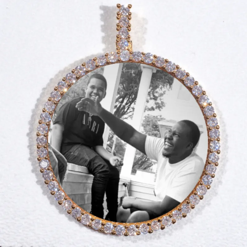 LARGE 3D CIRCLE CUSTOM PICTURE PENDANT sold by The GUU Shop