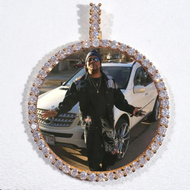 LARGE 3D CIRCLE CUSTOM PICTURE PENDANT sold by The GUU Shop