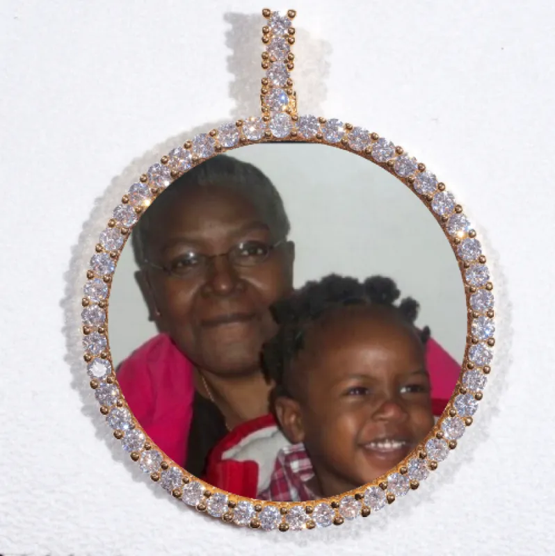 LARGE 3D CIRCLE CUSTOM PICTURE PENDANT sold by The GUU Shop