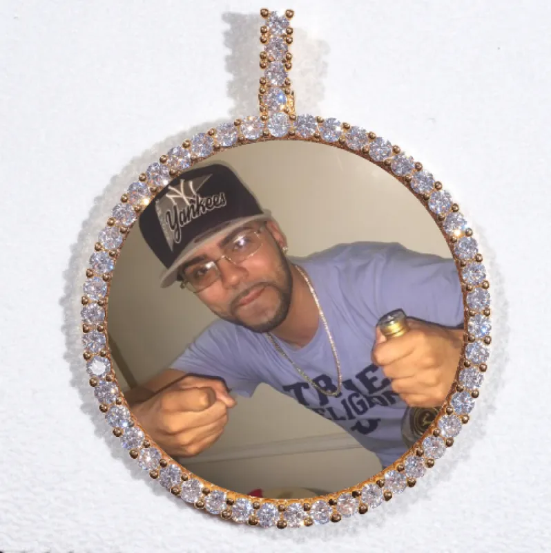 LARGE 3D CIRCLE CUSTOM PICTURE PENDANT sold by The GUU Shop