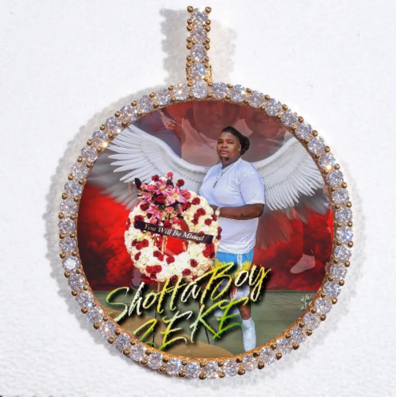 LARGE 3D CIRCLE CUSTOM PICTURE PENDANT sold by The GUU Shop