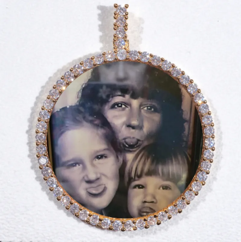 LARGE 3D CIRCLE CUSTOM PICTURE PENDANT sold by The GUU Shop