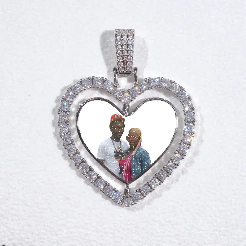 3D Spinning 2-Faced Heart Custom Picture Pendant sold by The GUU Shop