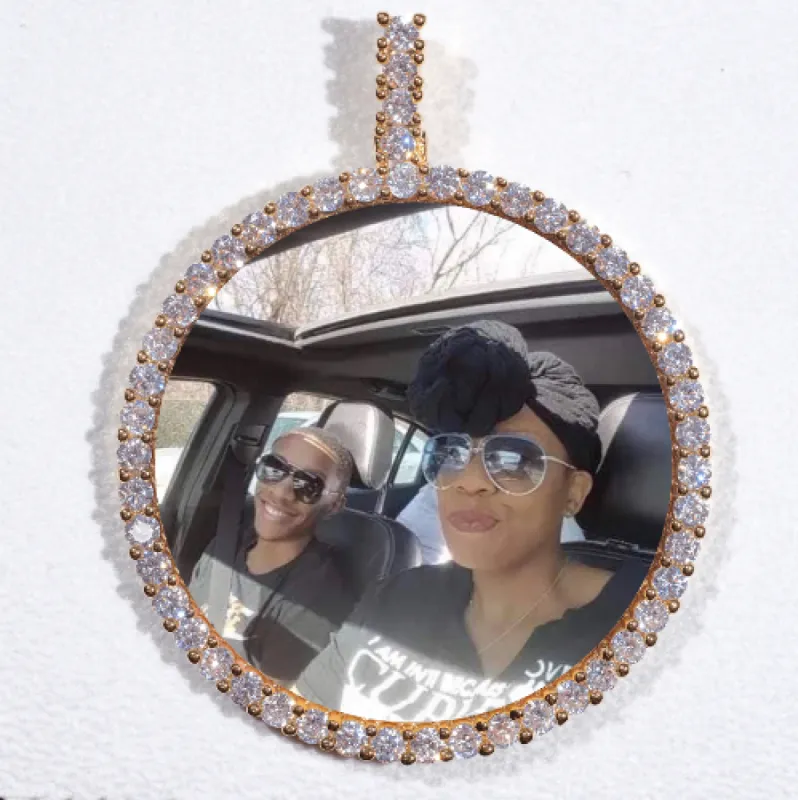 LARGE 3D CIRCLE CUSTOM PICTURE PENDANT sold by The GUU Shop