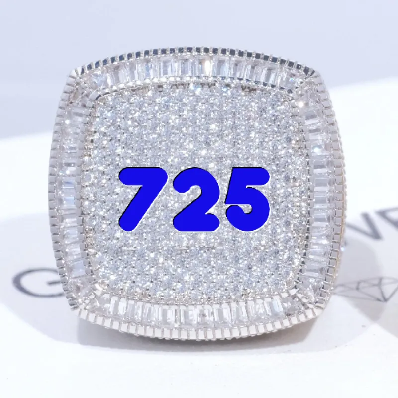 CUSTOM LETTER 3D ICED RING made by The GUU Shop