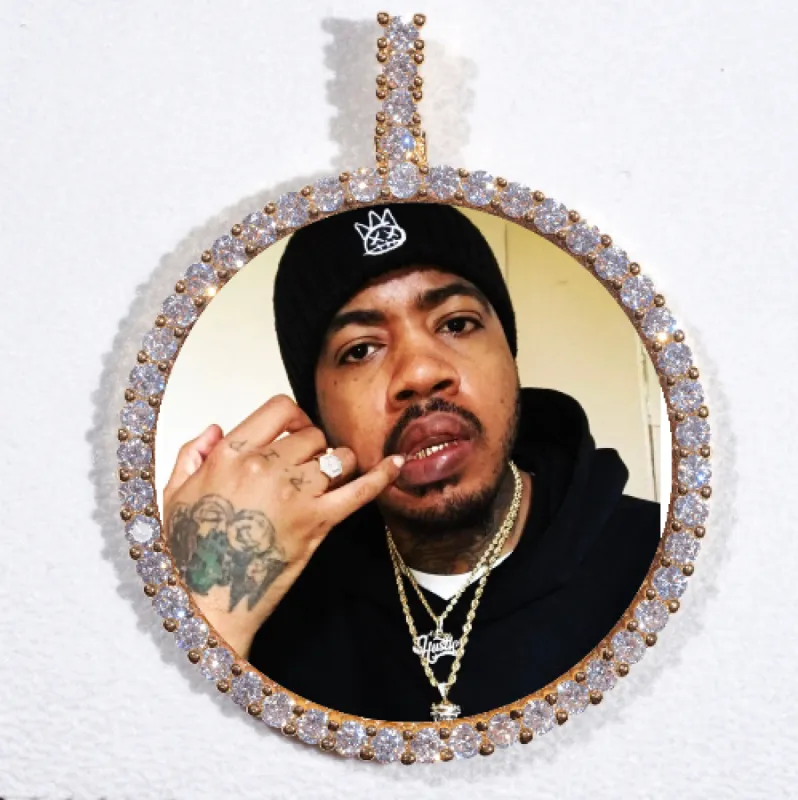 LARGE 3D CIRCLE CUSTOM PICTURE PENDANT sold by The GUU Shop