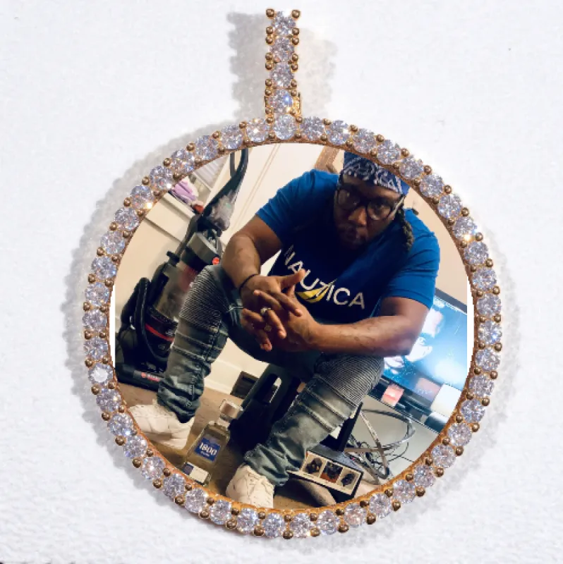 LARGE 3D CIRCLE CUSTOM PICTURE PENDANT sold by The GUU Shop