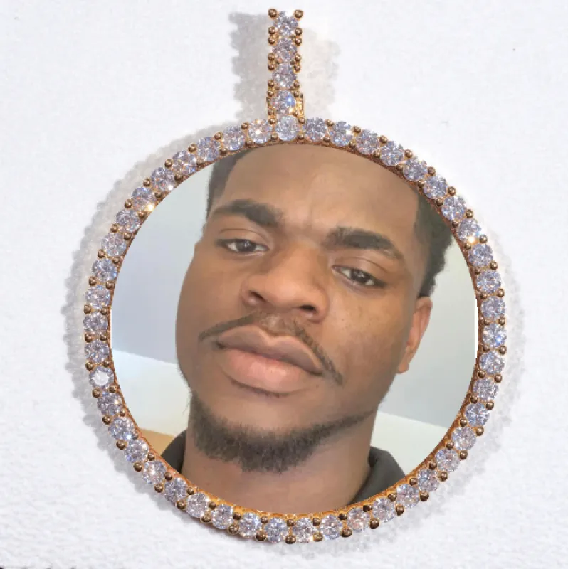 LARGE 3D CIRCLE CUSTOM PICTURE PENDANT sold by The GUU Shop