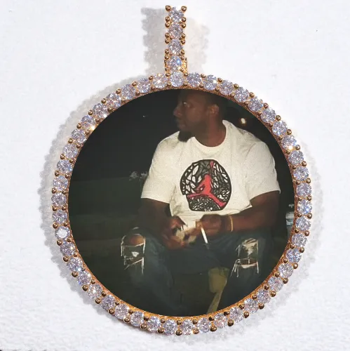 LARGE 3D CIRCLE CUSTOM PICTURE PENDANT sold by The GUU Shop