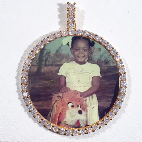 LARGE 3D CIRCLE CUSTOM PICTURE PENDANT sold by The GUU Shop