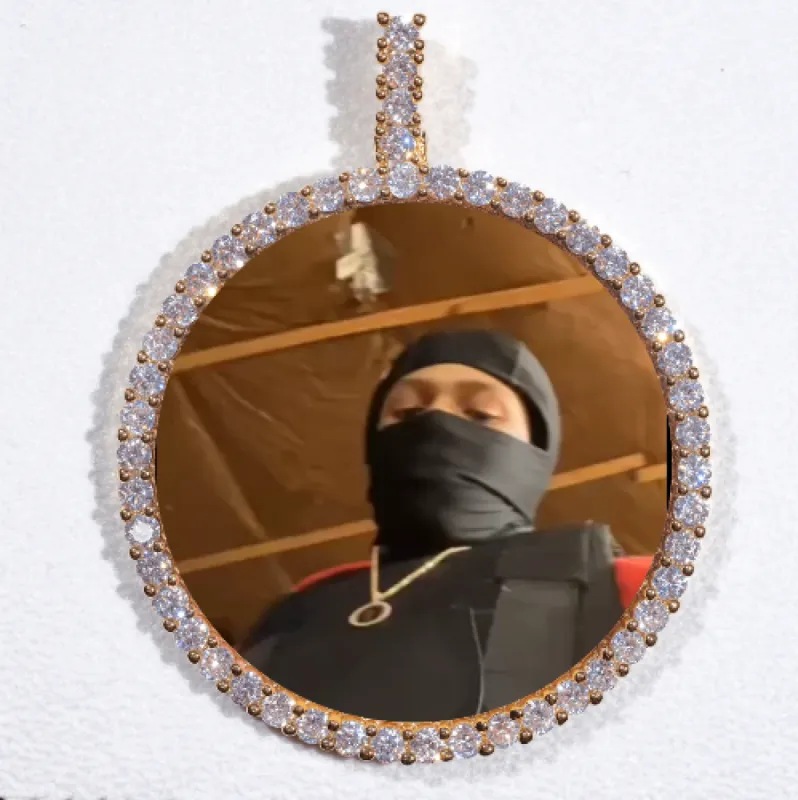 LARGE 3D CIRCLE CUSTOM PICTURE PENDANT sold by The GUU Shop