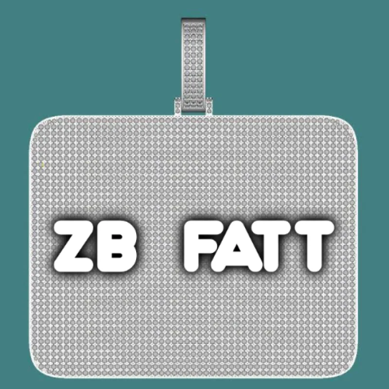 CUSTOM LETTER NECKLACE 3D BIG SQUARE sold by The GUU Shop