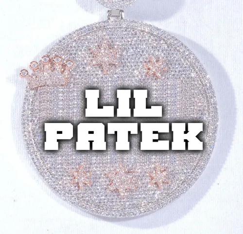 CUSTOM LETTER NECKLACE 3D BIG CROWN DISC sold by The GUU Shop