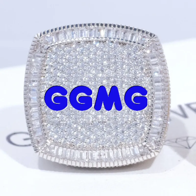CUSTOM LETTER 3D ICED RING sold by The GUU Shop