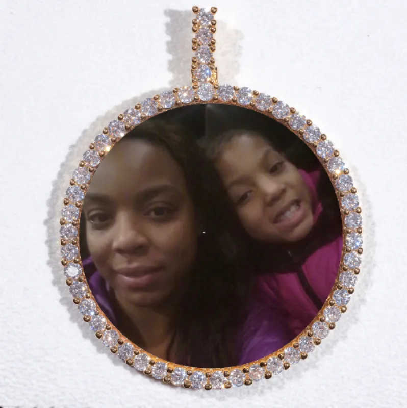 LARGE 3D CIRCLE CUSTOM PICTURE PENDANT sold by The GUU Shop