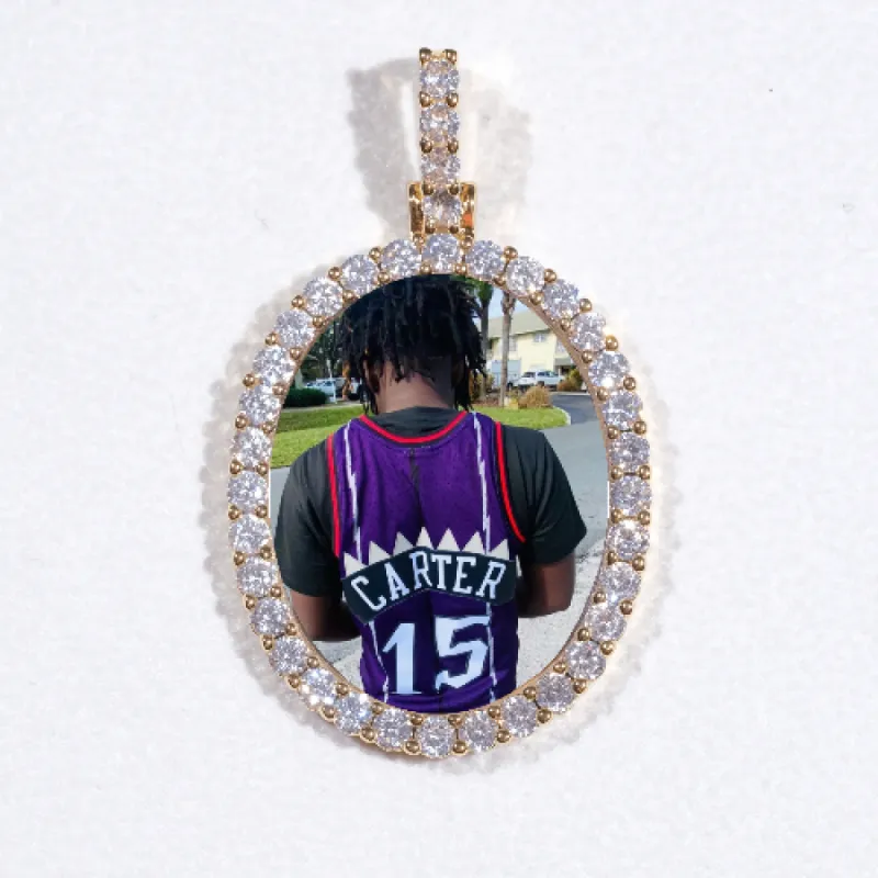 3D Oval Custom Picture Pendant made by The GUU Shop