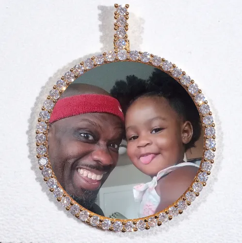 LARGE 3D CIRCLE CUSTOM PICTURE PENDANT sold by The GUU Shop