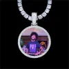 925S & VVS Moissanite 3D Circle Custom Picture Pendant sold by The GUU Shop