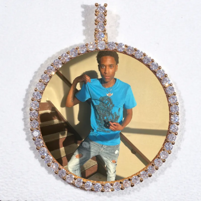 LARGE 3D CIRCLE CUSTOM PICTURE PENDANT sold by The GUU Shop