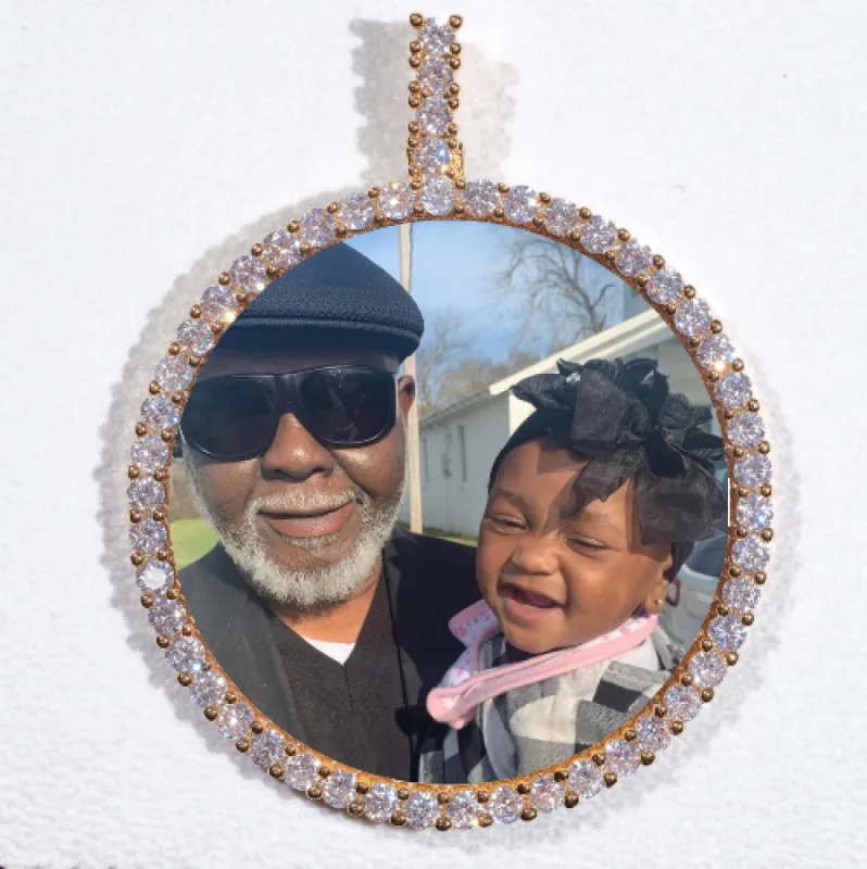 LARGE 3D CIRCLE CUSTOM PICTURE PENDANT sold by The GUU Shop