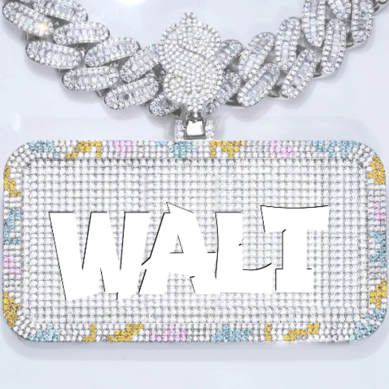 CUSTOM LETTER NECKLACE 3D COLORFUL SQUARE sold by The GUU Shop