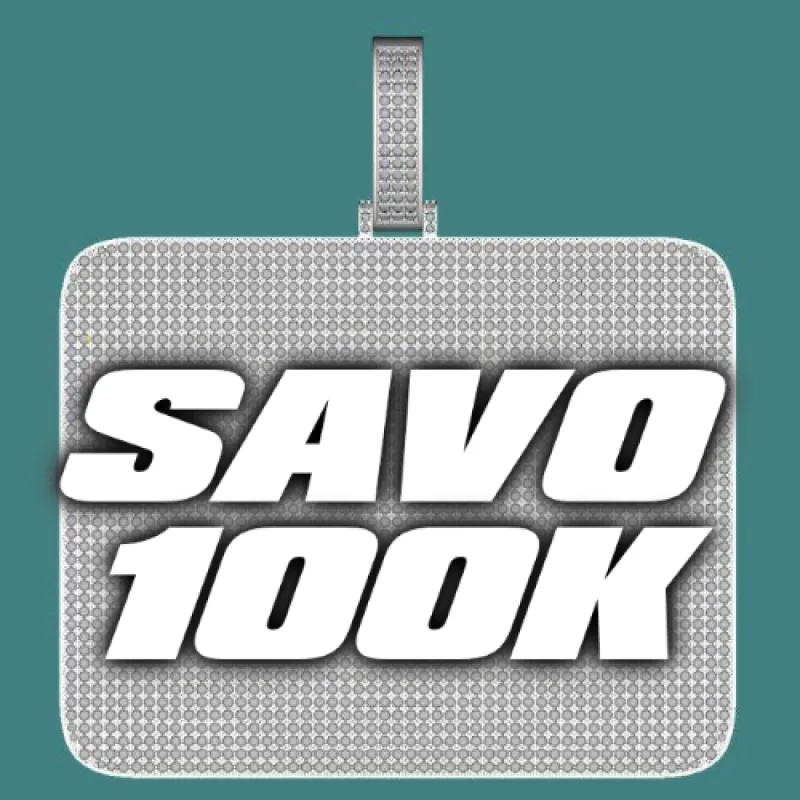 CUSTOM LETTER NECKLACE 3D BIG SQUARE sold by The GUU Shop