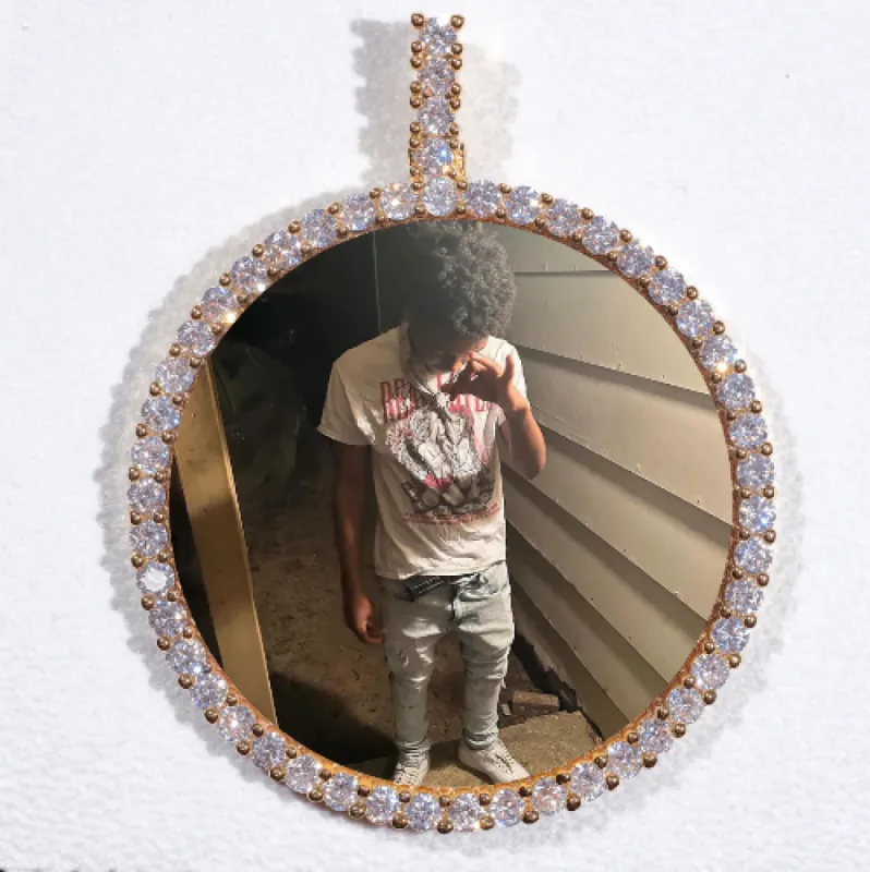 LARGE 3D CIRCLE CUSTOM PICTURE PENDANT sold by The GUU Shop