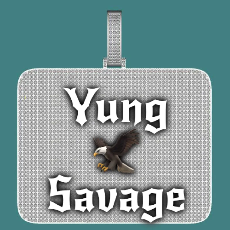 CUSTOM LETTER NECKLACE 3D BIG SQUARE sold by The GUU Shop