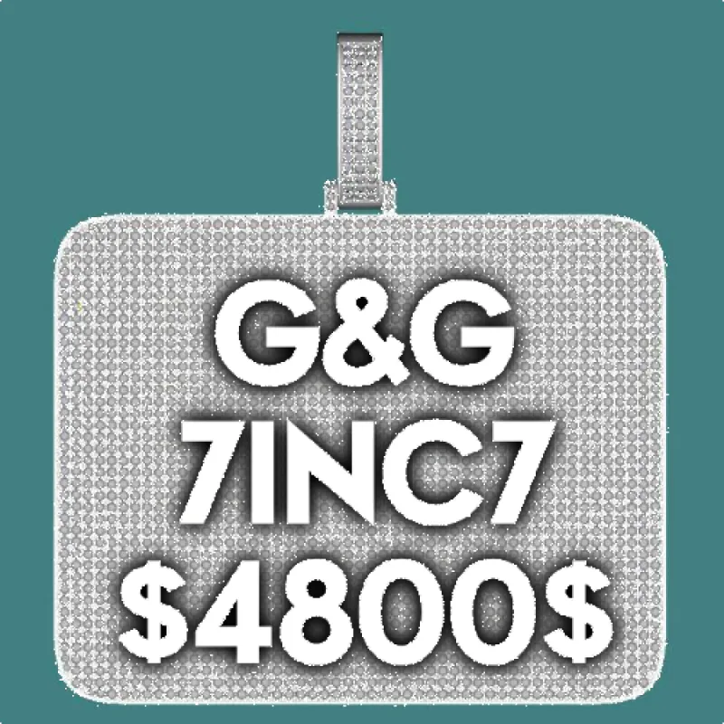 CUSTOM LETTER NECKLACE 3D BIG SQUARE sold by The GUU Shop