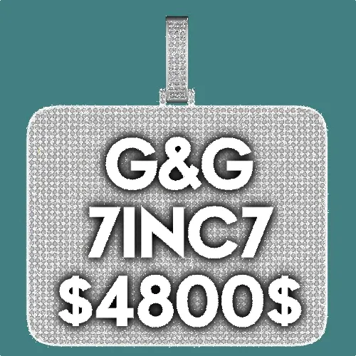 CUSTOM LETTER NECKLACE 3D BIG SQUARE sold by The GUU Shop