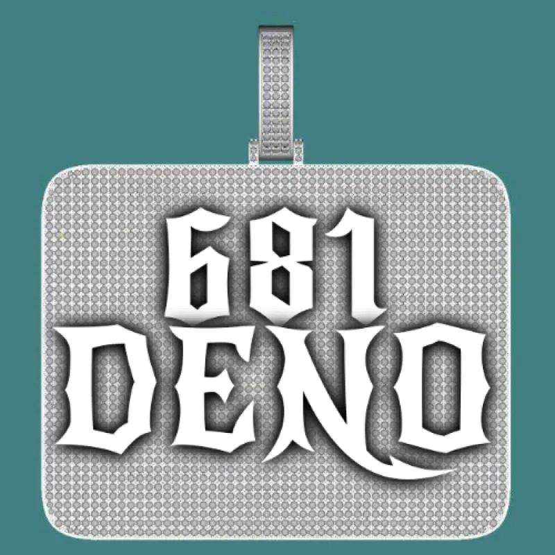 CUSTOM LETTER NECKLACE 3D BIG SQUARE sold by The GUU Shop